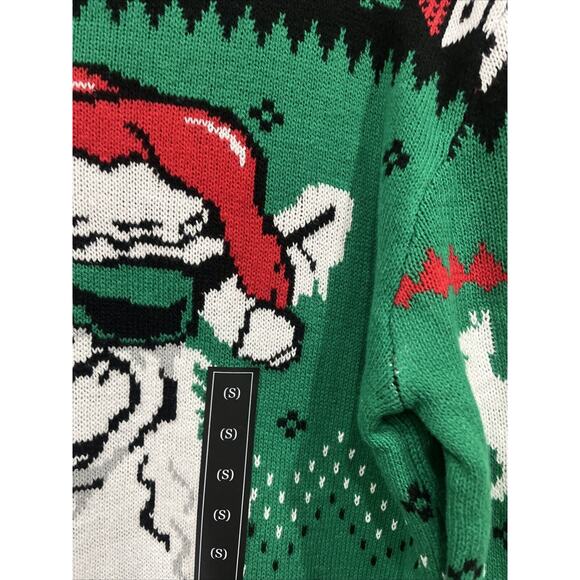 Ugly Christmas Sweater Mens Small Kitschy Lama Fair Isle Holiday Pullover Knit - Picture 3 of 6